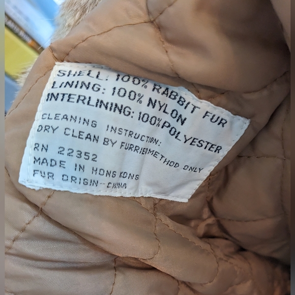 Rabbit fur jacket 80s 90s vintage - Picture 7 of 7